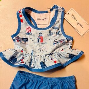 NANTUCKET Two Piece Nautical Baby Swimsuit 12 Months
